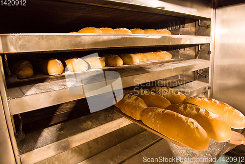 Image of Baked bread in the bakery