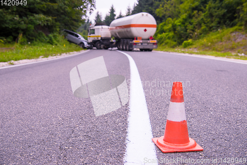 Image of Truck and Car crash accident