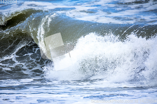 Image of stormy ocean scenery background