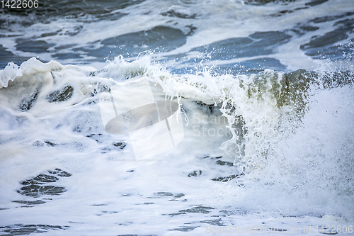 Image of stormy ocean scenery background