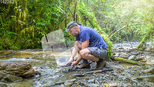 Image of panning for gold