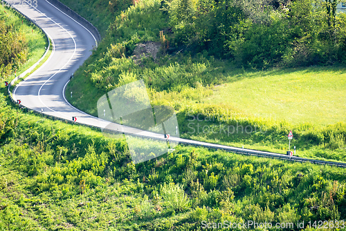 Image of a winding road in south germany