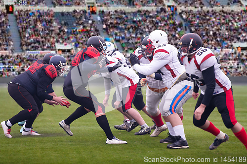 Image of professional american football mach