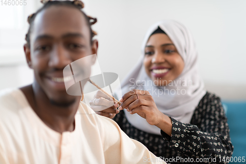 Image of african couple muslim