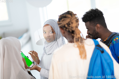 Image of group of happy african students