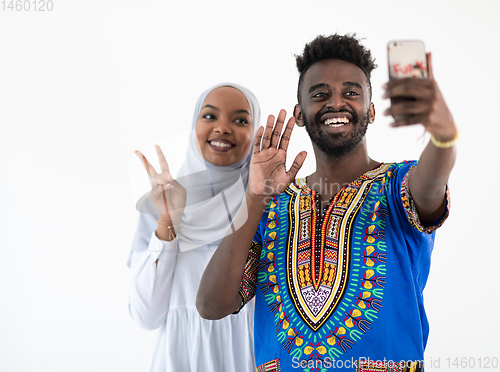 Image of afro selfie