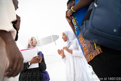 Image of group of happy african students