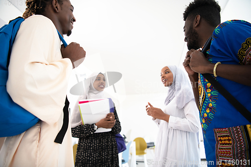 Image of group of happy african students