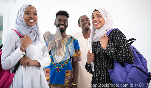 Image of group of happy african students