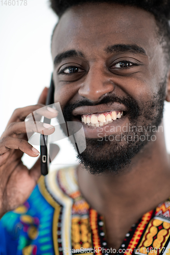 Image of amfrican mal on phone