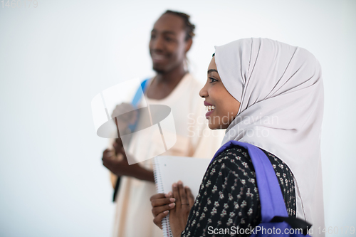 Image of group of happy african students