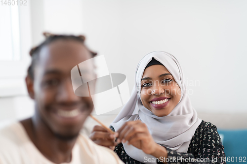 Image of african couple muslim