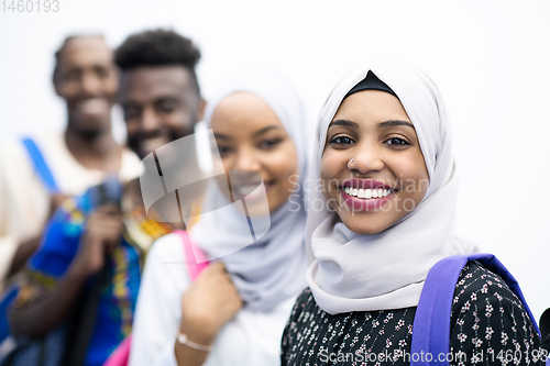 Image of group of happy african students