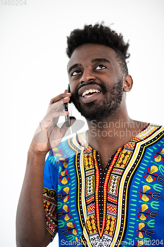Image of amfrican mal on phone