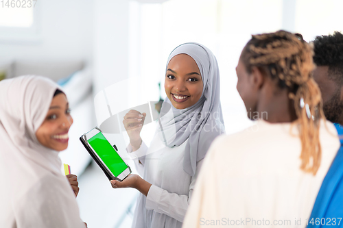 Image of group of happy african students