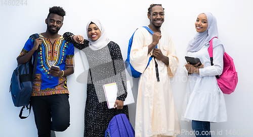 Image of group of happy african students