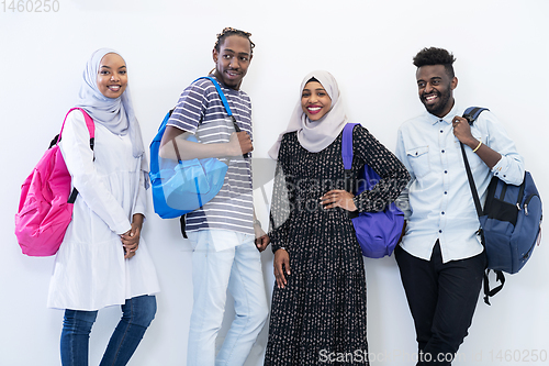 Image of african students group