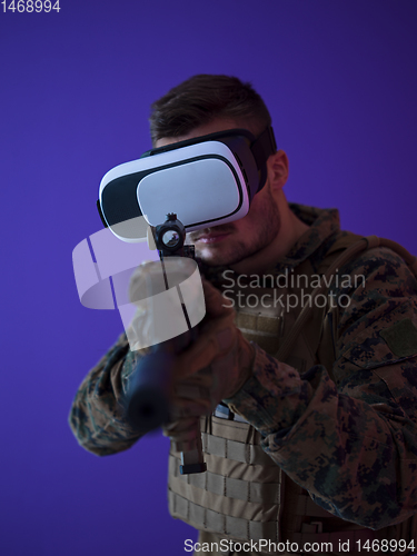 Image of soldier virtual reality