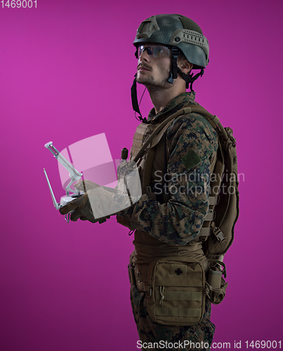Image of soldier drone technician