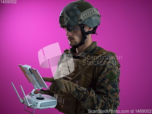 Image of soldier drone technician