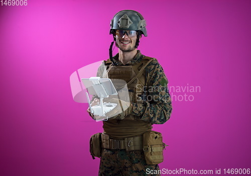 Image of soldier drone technician