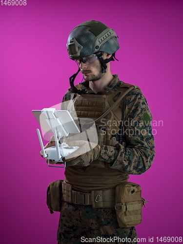 Image of soldier drone technician