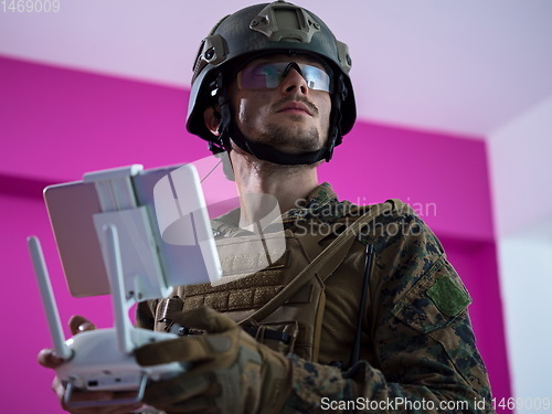 Image of soldier drone technician