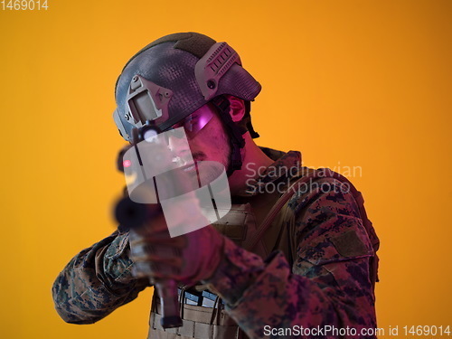 Image of soldier aiming