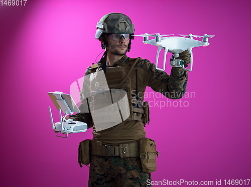 Image of soldier drone technician