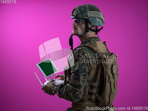 Image of soldier drone technician