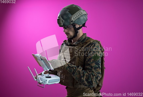 Image of soldier drone technician