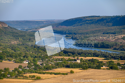 Image of View to Dniester river from the top hill of Socola village, Moldova