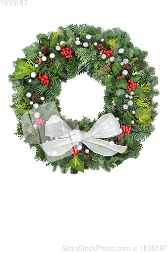 Image of Traditional Christmas Natural Wreath