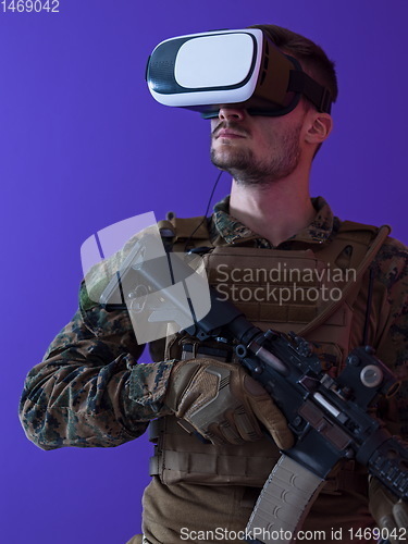 Image of soldier virtual reality