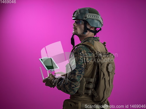 Image of soldier drone technician