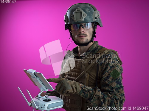 Image of soldier drone technician