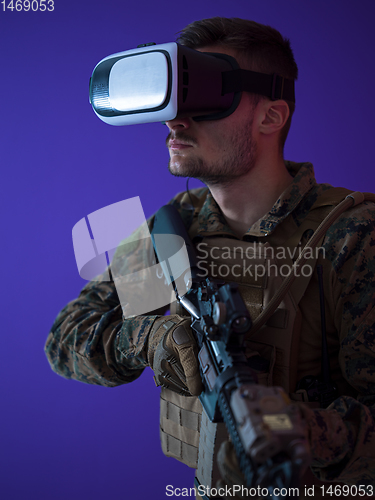 Image of soldier virtual reality