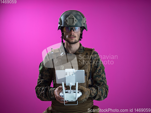 Image of soldier drone technician