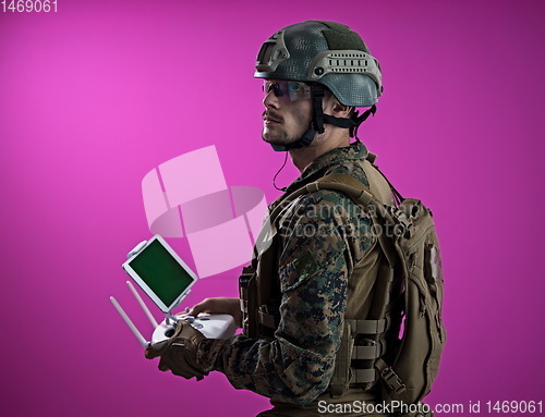 Image of soldier drone technician