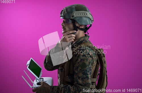 Image of soldier drone technician