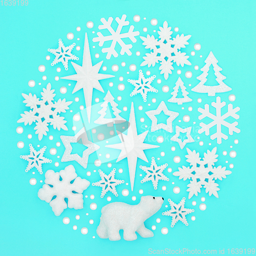 Image of Abstract North Pole Themed Christmas Decorations