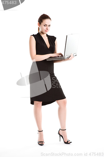 Image of Businesswoman with laptop