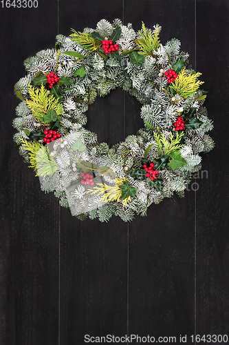 Image of Winter and Christmas Spruce Fir Wreath