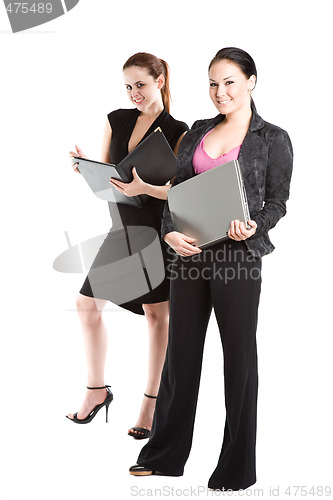 Image of Two businesswomen working