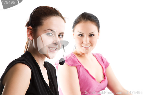 Image of Two working businesswomen