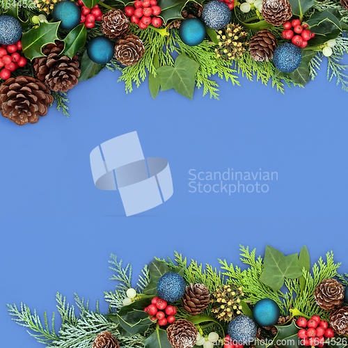 Image of Seasonal Christmas Border Background 