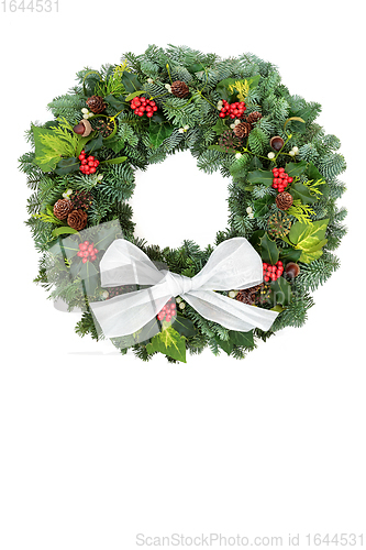 Image of Natural Winter Greenery Christmas Wreath