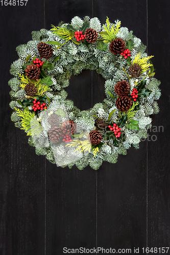 Image of Natural Spruce Fir Winter Solstice Wreath