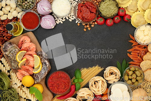 Image of Mediterranean Food Ingredients for a Healthy Diet