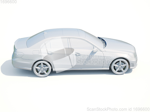 Image of 3d Car White Blank Template